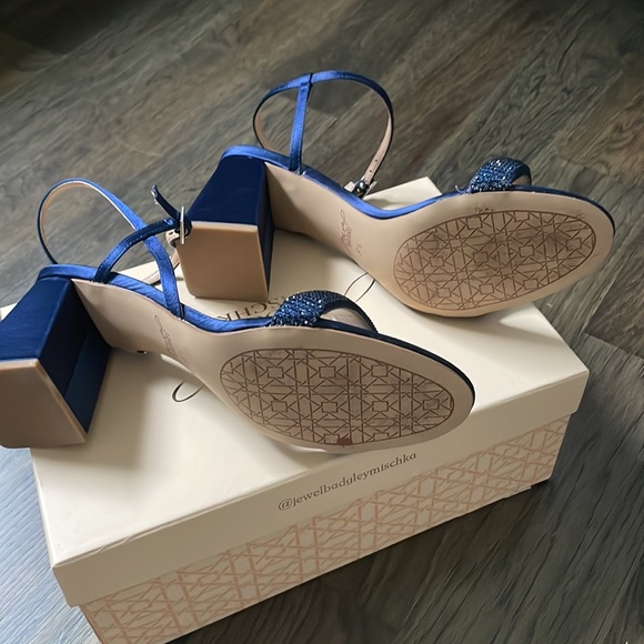 Badgley Mischka jewel navy, formal sparkly shoes - Picture 2 of 8